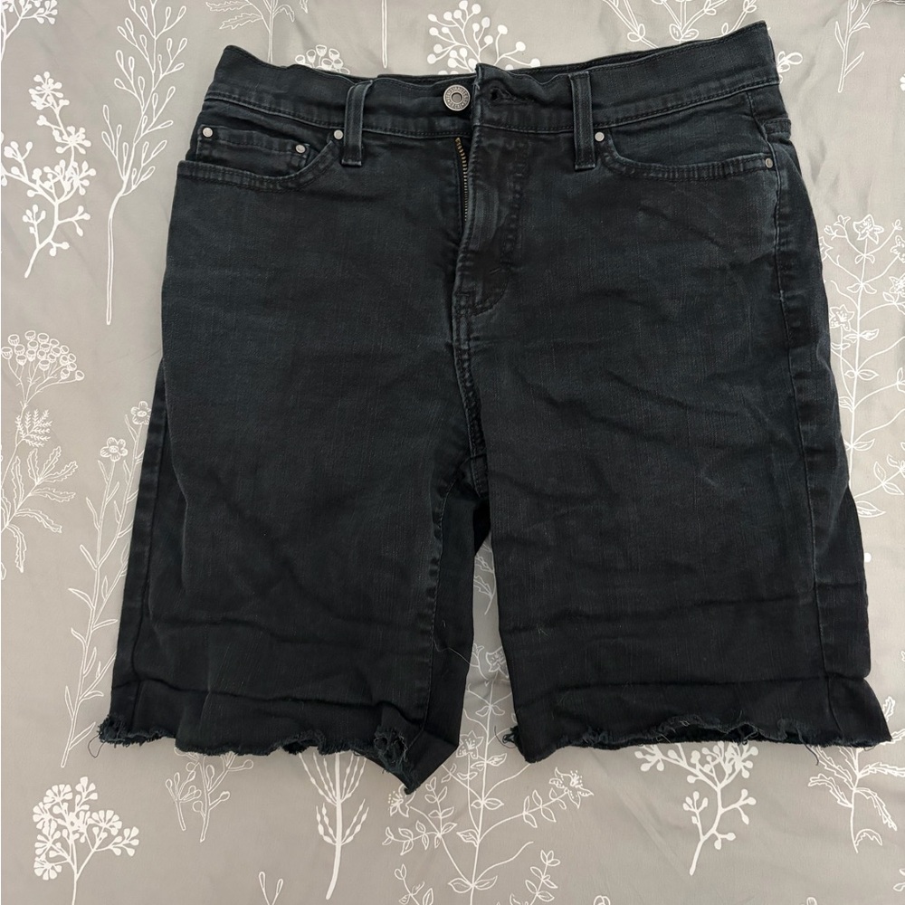 Levi's Black Frayed-Hem Women's Denim Shorts